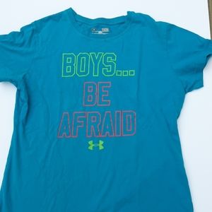 A blue  boys be afraid t